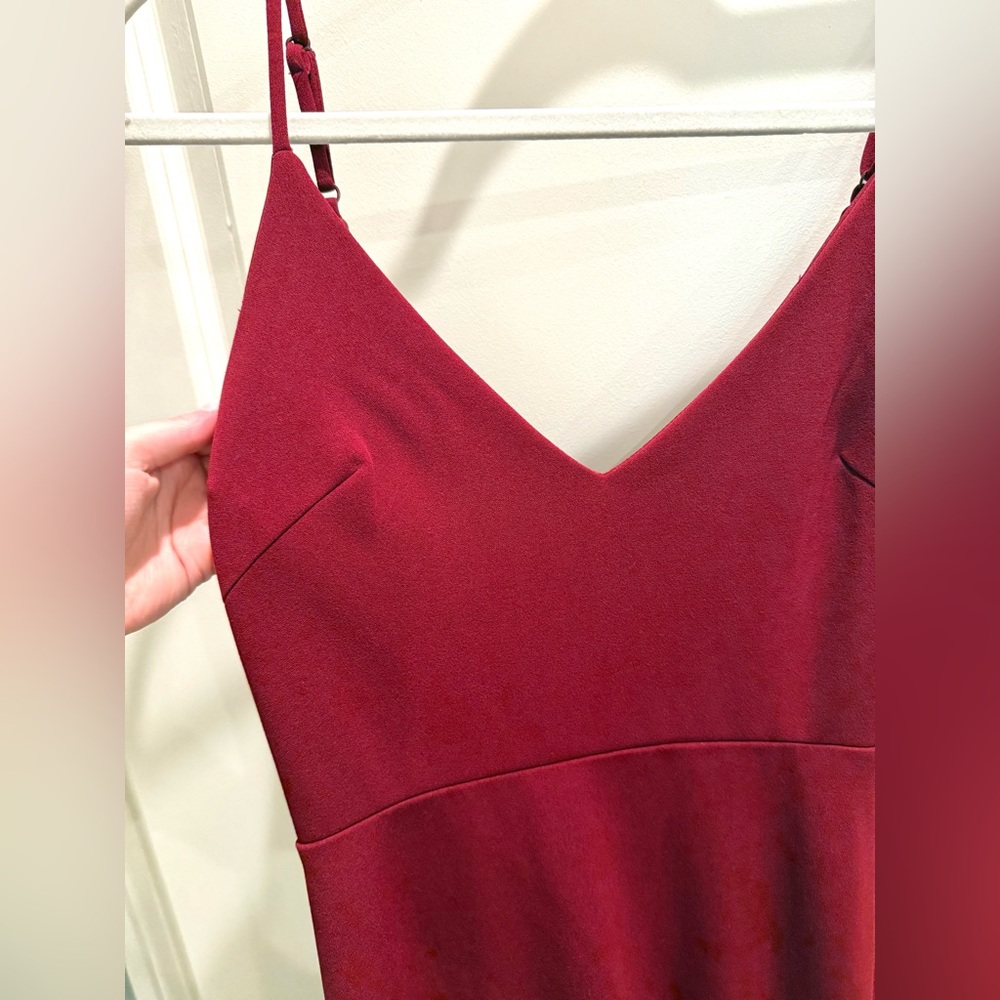 Lulus Infinite Glory Wine Red Maxi Dress NWOT - Picture 7 of 9